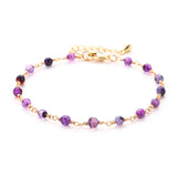 18k Gold-plated Beaded Charm Bracelet with Freshwater Pearl