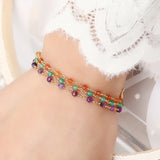 18k Gold-plated Beaded Charm Bracelet with Freshwater Pearl