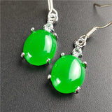 King Green Ma Laiyu Emerald Egg Earrings