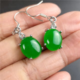 King Green Ma Laiyu Emerald Egg Earrings
