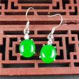 King Green Ma Laiyu Emerald Egg Earrings