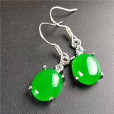 King Green Ma Laiyu Emerald Egg Earrings