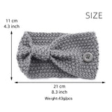 Knitted Cross Headband for Women with Mask Holder