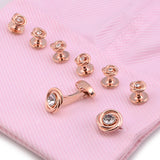 Crystal Knot Cufflinks and Studs Set for Men