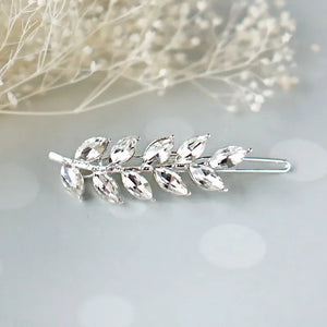 Korean Style Crystal Rhinestone Leaves Hair Clip