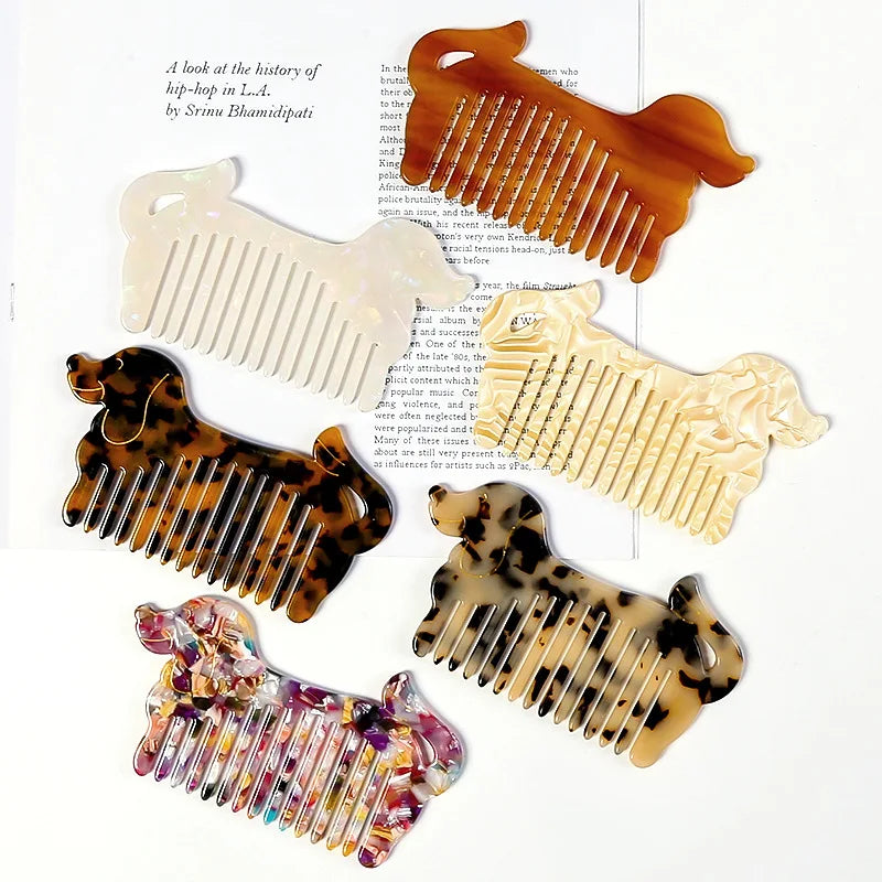 Korea Japan Acetic Acid Hair Comb Portable Wide-Tooth Puppy Comb