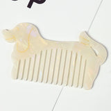 Korea Japan Hair Comb Acetic Acid Sheet Portable Hair Comb Hollow Out Puppy Wide