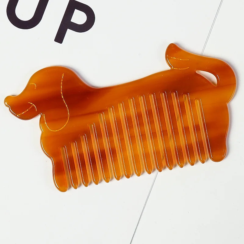 Korea Japan Acetic Acid Hair Comb Portable Wide-Tooth Puppy Comb
