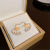Korea Love Star Pearl Earrings Female Temperament Niche Sense Ear Studs