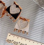 Korea Heart Rhinestone Hair Clip Claws for Woman Hair