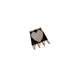 Korea Heart Rhinestone Hair Clip Claws for Woman Hair