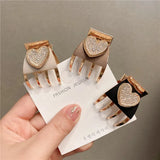 Korea Heart Rhinestone Hair Clip Claws for Woman Hair