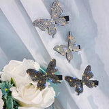 Korea Rhinestone Butterfly Hair Clips Glitter Hair Jewelry for Women