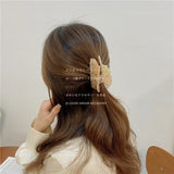 Korea Orange Yellow Cat Acrylic Hair Claw for Women Girls