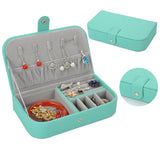 Korea Style Jewelry Box Leather Display Earring Ring Necklace Storage
