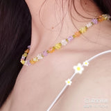 Korea Summer Daisy Crystal Beading Choker Necklace