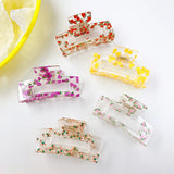 Korea Summer Fruit Print Acrylic Hair Clip Claw for Women