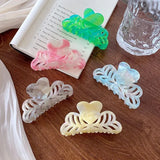 Medium High Sense Flower Hair Clip Acetic Acid Shark Clip Hair Accessories
