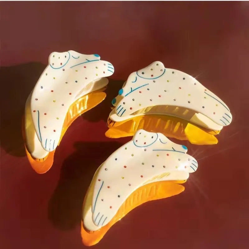 Colorful Rhinestone Puppy Dog Hair Clips
