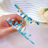 Geometric Magic Green Hair Clip Claw for Women