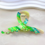 Geometric Magic Green Hair Clip Claw for Women