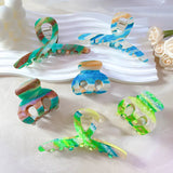 Geometric Magic Green Hair Clip Claw for Women