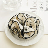 Ruffled Flower Dotted Ponytail Holder Hair Tie Elastic Hair Scrunchies