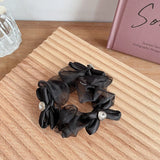 Organza Hair Scrunchies Heart Bowknot Elastic Hair Band
