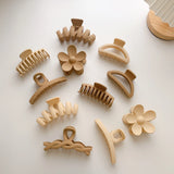 Fall/Winter Milk Tea Brown Acrylic Hair Claws Clips Geometrical Matte Hair Clip