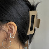 Fall/Winter Milk Tea Brown Acrylic Hair Claws Clips Geometrical Matte Hair Clip