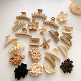 Fall/Winter Milk Tea Brown Acrylic Hair Claws Clips Geometrical Matte Hair Clip