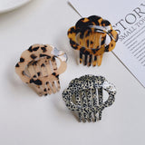 Geometric Acrylic Hair Clip Hair Claws Beige Brown Hair Accessories