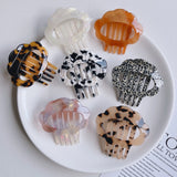 Geometric Acrylic Hair Clip Hair Claws Beige Brown Hair Accessories