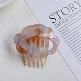 Geometric Acrylic Hair Clip Hair Claws Beige Brown Hair Accessories