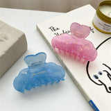 Love Heart Clouds Hand Plate Hair Clip Marbling Acetate Shark Clip