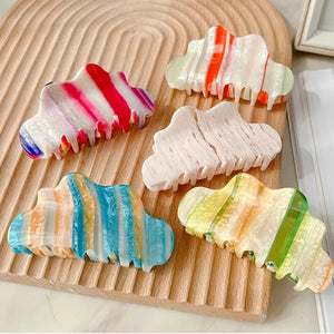 8.8cm Clouds Shape Pearlescent Large Hair Claw Clip