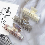 Retro Leopard Print Hair Clip Claw Acetic Acid Shark Clip