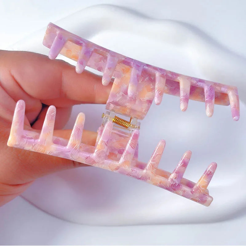 Colorful T Word Hair Clip Claw for Women Girls