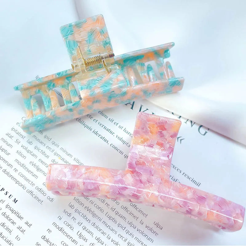 Colorful T Word Hair Clip Claw for Women Girls