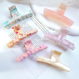 Colorful T Word Hair Clip Claw for Women Girls