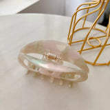 9.7cm Geometric Marbling Hair Claw Female Acetic Acid Clip
