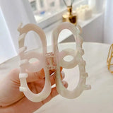 9.7cm Geometric Marbling Hair Claw Female Acetic Acid Clip