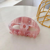 9.7cm Geometric Marbling Hair Claw Female Acetic Acid Clip