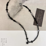 Vintage Cross Beads Chains Choker Necklace for Women Men