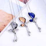 Butterfly Necklace With Crystals And Diamonds Tassel Chain