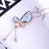 Butterfly Necklace With Crystals And Diamonds Tassel Chain