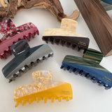 Geometric Marble Stripe Hair Claw High Acetate Shark Clip