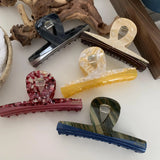 Geometric Marble Stripe Hair Claw High Acetate Shark Clip