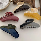 Geometric Marble Stripe Hair Claw High Acetate Shark Clip