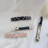 Sweet Acetic Acid Heart Rhinestone Hair Clips French Hairpin Accessory